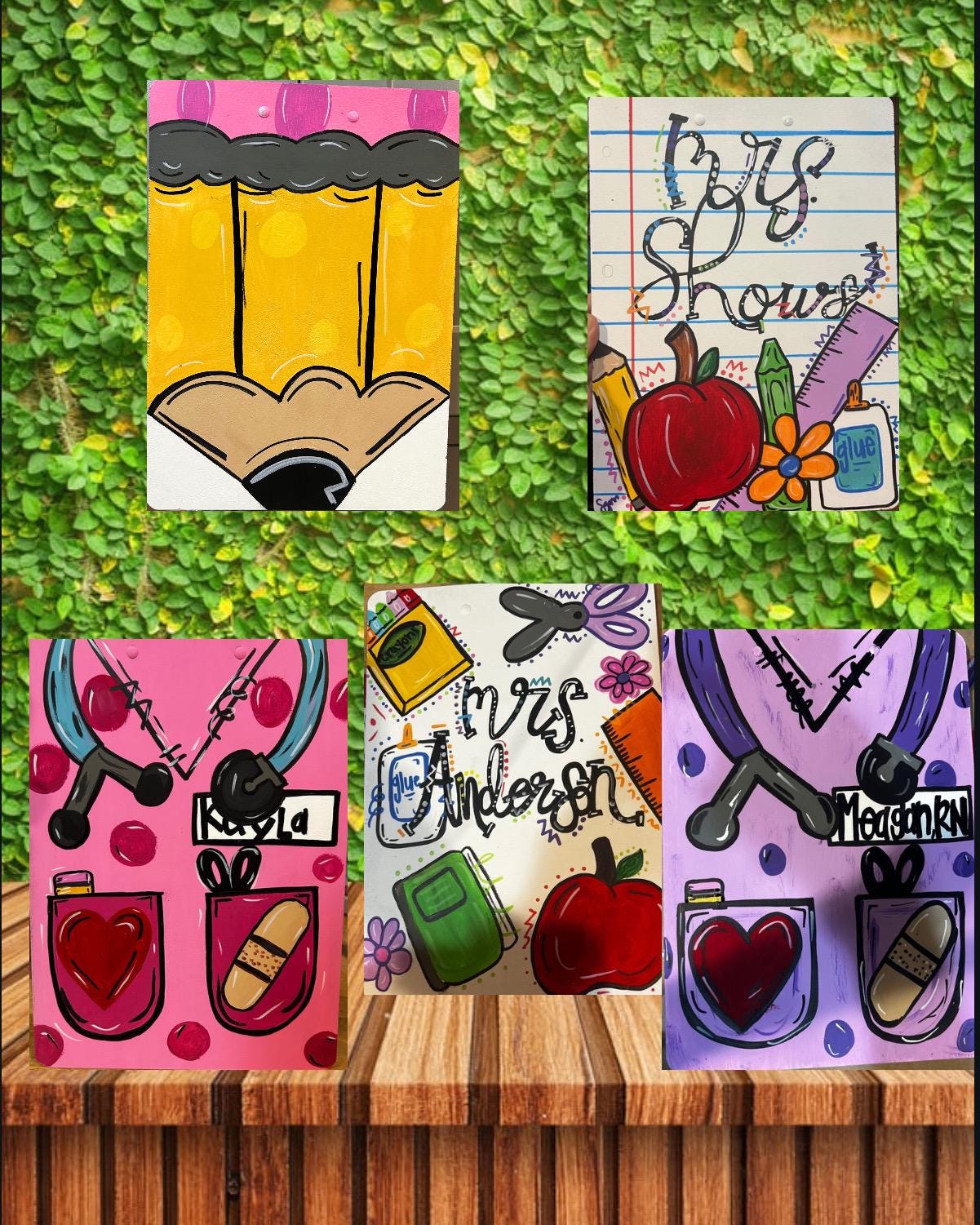 painted clipboards!!!