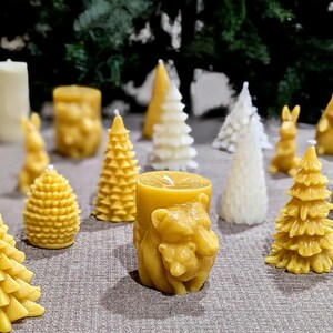 100% Pure Beeswax Mama Bear Candle