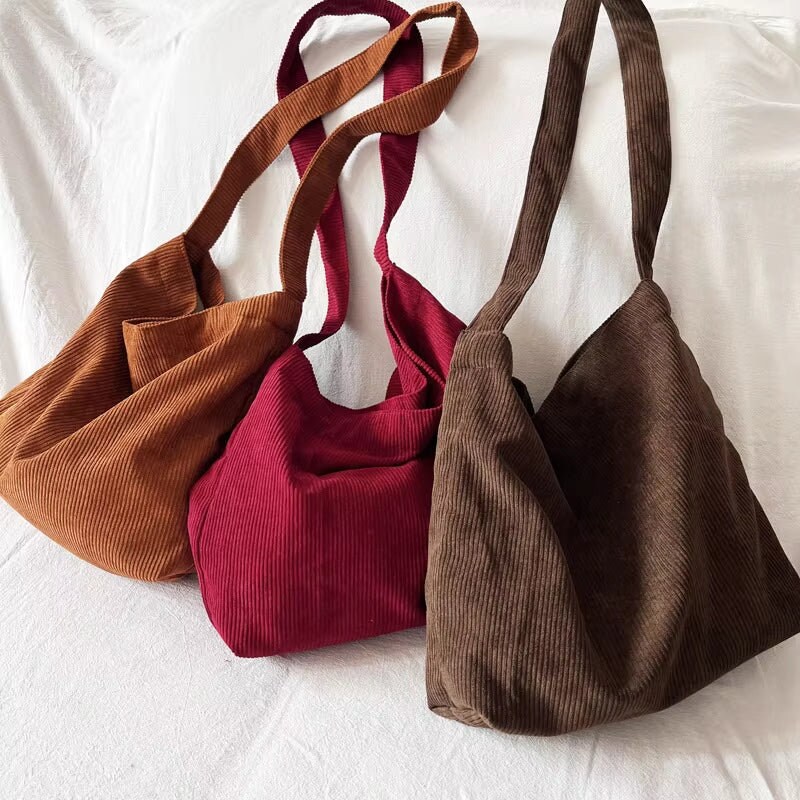 Cute corduroy red bag