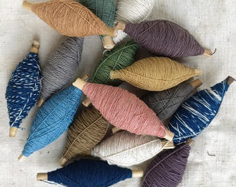 Hand-Dyed Sashiko Cotton Thread: Plant-Dyed Embroidery Floss