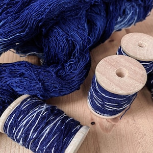 Indigo tie dyed cotton thread natural indigo dyed thread otton thread for sashiko stitching embroidery friendship bracelet single strand