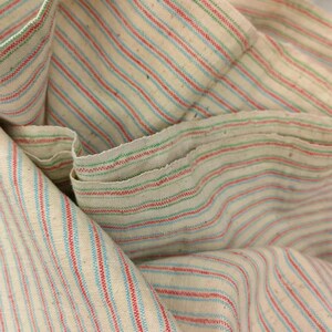 Tela de algodón a rayas tejida a mano: material para caminos de mesa y manteles individuales.
