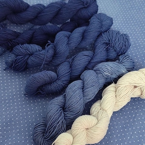 Sashiko cotton thread natural indigo dyeing thread different blue colors cotton thread for sashiko stitching embroidery friendship bracelet