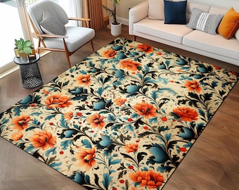 Antique Rose Aesthetic Rug Victorian Floral Dark Academia Decorative Rug Pink Rose Flower Dark Cottagecore Vintage Floral Housewarming Gift