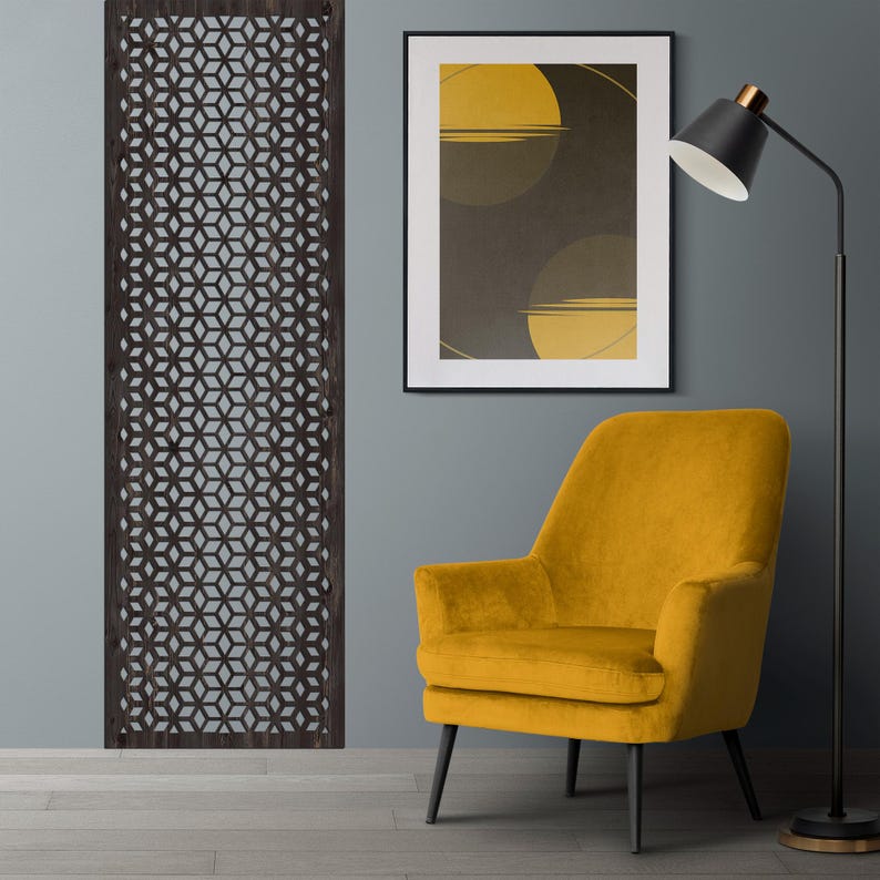 A closer look at Minimalist Geometric Panel Wall