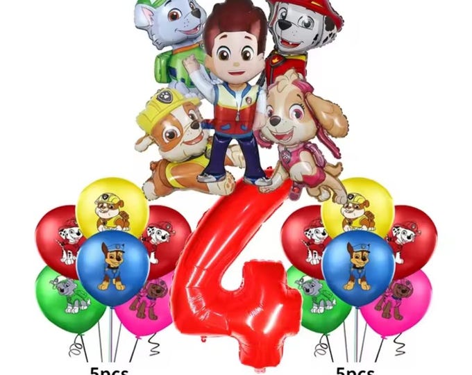 children-paw-patrol-ryder-birthday-party-balloon-set-16pcs-etsy