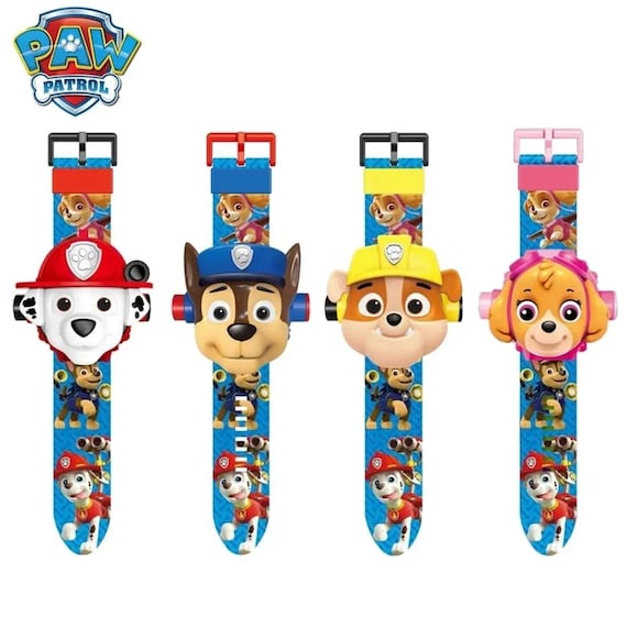 Children Paw Patrol Characters Projector Wrist Watches