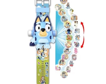 Children Bluey Characters Projector Wrist Watches