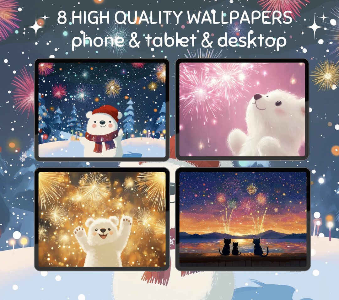 2025 New Year Wallpaper for iPhone Ipad, Happy New Year Wallpaper Set