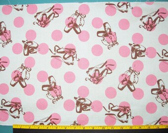 Ballet Slippers Design Fabric Destash 5 Remnant Pieces