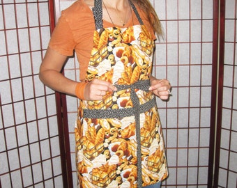 Women’s Bib Apron Shabbat Bagel Deli Design