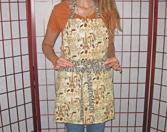 Women’s Bib Apron Paris French France Design