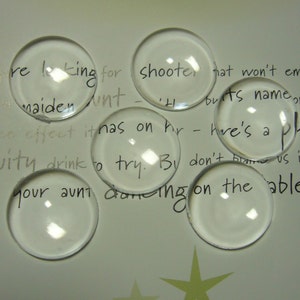 12 -  20mm clear glass cabochons