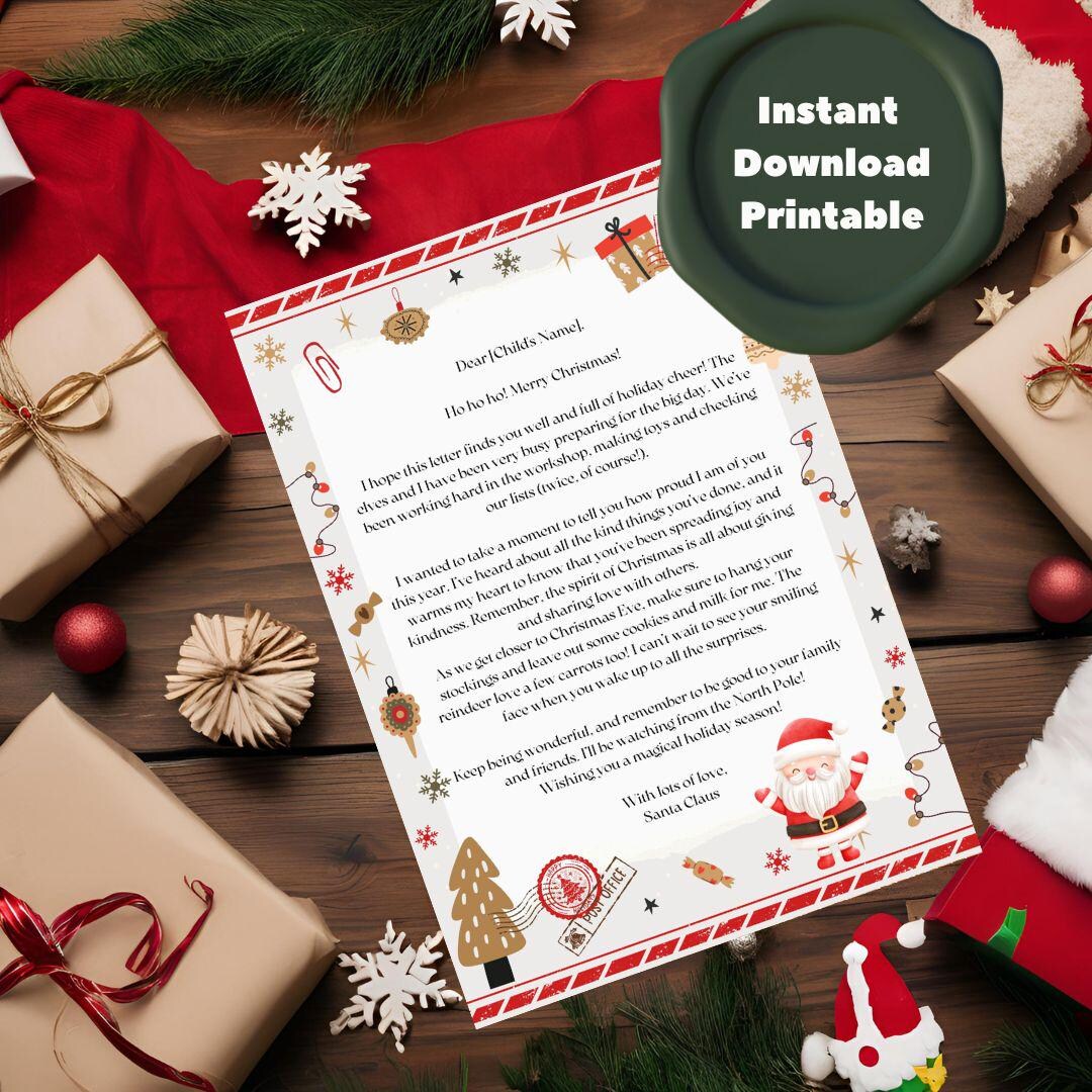 EDITABLE Official Letter From Santa Claus Letter From the Desk of Santa ...