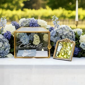 手吹きムラーノガラスの花瓶 - ブルー＆クリアベネチアンクリスタルの