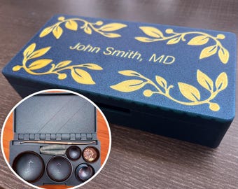 Estuche multilentes oftálmico personalizado con tapas magnéticas – Grande (Garantía de por vida)