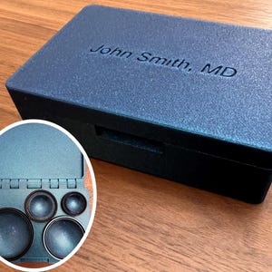 Personalized Ophthalmic Multi Lens Case with Magnetic Lids - Medium (Lifetime Warranty)