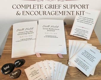 キリスト教の悲しみを癒すための祈りの日記セット｜聖句入り祈りカード、慰めの石