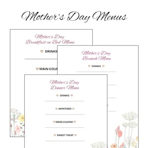 Menu na Dzień Matki do wydrukowania – spraw, aby mama poczuła się wyjątkowo!