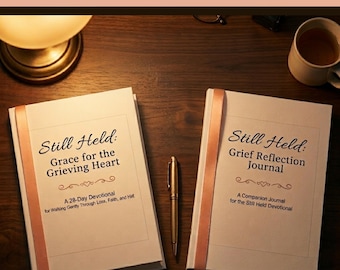 Grief Devotional Journal Bundle | Christian Comfort for Loss, Sympathy Gift (Printed)