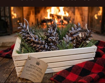 Hand-Dipped Soy Wax Pinecone Fire Starters – Rustic Gift Set