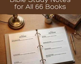 Diario de estudio bíblico guiado / Ideas para reflexionar sobre el estudio bíblico cristiano (Libro de ejercicios imprimible en PDF)