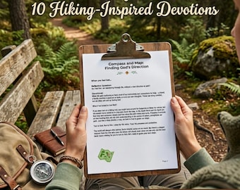 自然とハイキングの祈りの書 印刷可能なPDF – 10の信仰の反省 聖書ジャーナル – キリスト教の祈りの書 即時ダウンロード