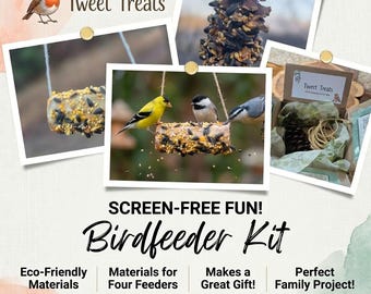 DIY Pine Cone Bird Feeder Craft Kit – Kids Nature Activity, Homeschool Science, Bonus Printables