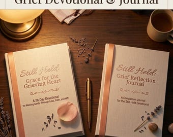 Paquete de regalo cristiano para el duelo / Diario devocional, regalo de condolencias, diario de duelo (impreso)