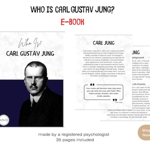 Carl Jung Digital Guide | Psychology Resource PDF | Archetypes, Collective Unconscious, Individuation | Gift for Students & Therapists