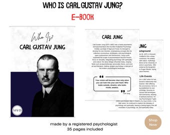 Carl Jung Digital Guide | Psychology Resource PDF | Archetypes, Collective Unconscious, Individuation | Gift for Students & Therapists