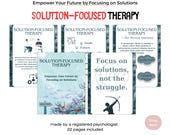 Solution Focused Therapy Worksheet, Printable Planner, Self-Care Journal, Therapy Tools & Mental Health Workbook