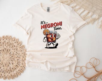 Negroni Cocktail Graphic T-Shirt: Retro Summer Alcohol Tee