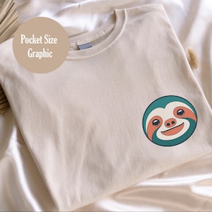 Sloth Geometric T-Shirt For Animal Lover Sloth Colourful Graphic Shirt For Birthday Geometric Sloth T-Shirt