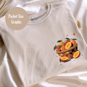 Mango Basket T-Shirt For Fruit Lover Shirt Geometric Mango Shirt For Birthday Colourful Geometry Tee