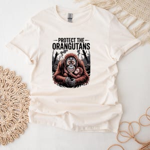 Orangutan T-Shirt: Animal Lover, Endangered Species Gift
