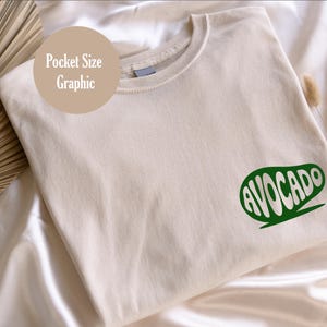 Avocado T-Shirt For Foodie, Abstract Veg Shirt For Avocado Lover, Vegetable Vintage T Shirt For Food Lover