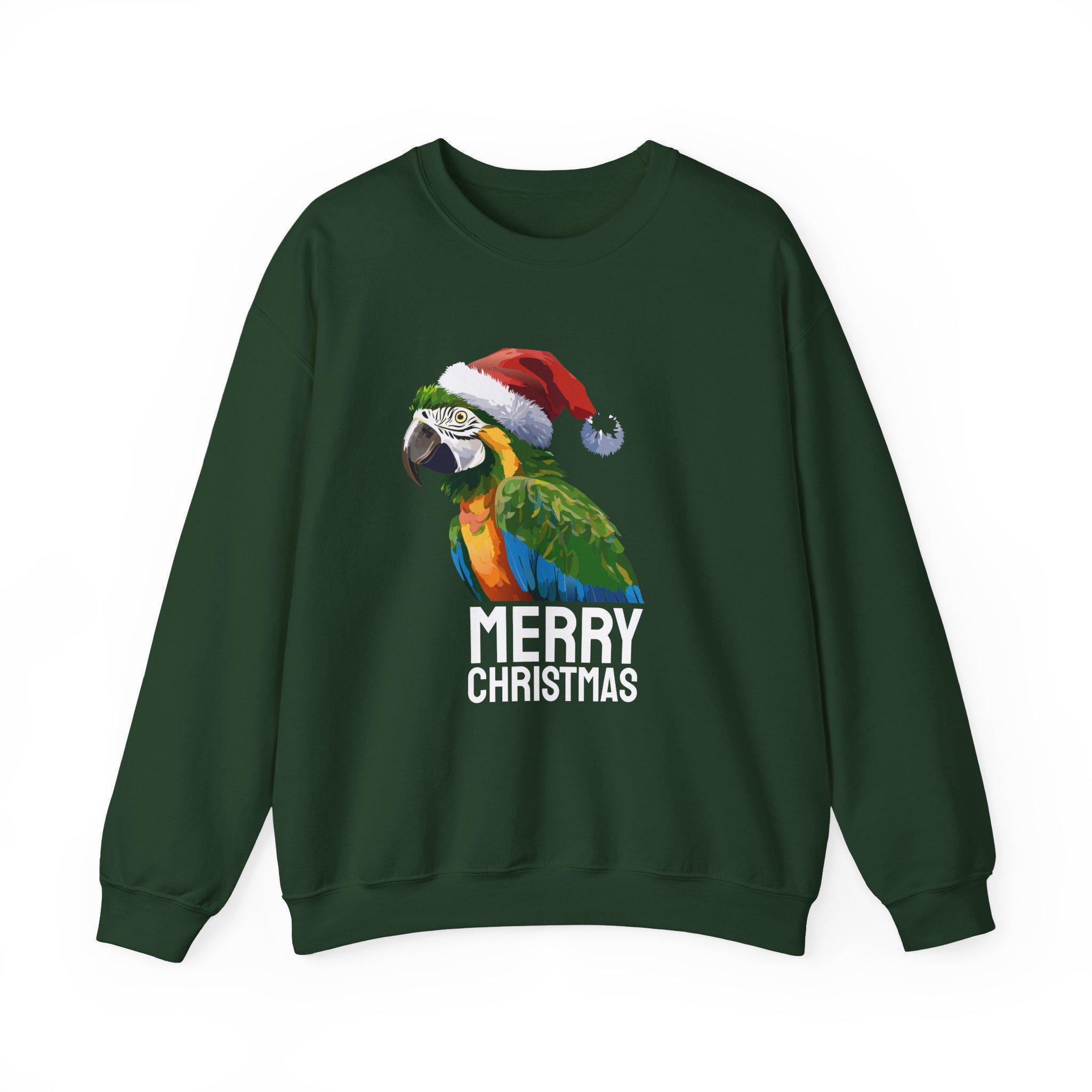 Christmas Jumper Parrot Christmas Jumper Bird Christmas Sweater Festive Bird Jumper Parrot Christmas Sweater Parrot Xmas Top