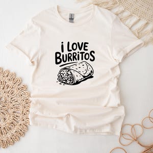 Burrito T-Shirt For Food I Love Burritos Shirt For Foodie Retro Food Tee Funny Burrito T Shirt
