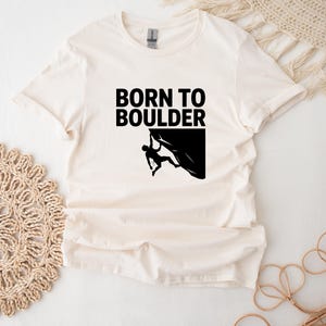 Bouldering T-Shirt For Rock Climbers Shirt  Born To Boulder Top Retro Climbing Tee Vintage Bouldering Graphic T Shirt