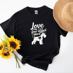 Schnauzer T Shirt For Dog Lover Cute Schnauzer T-Shirt For Dog Owner Basic Dog Shirt For Her