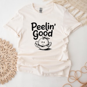 Orange T-Shirt For Food Lover Feeling Good Shirt For Foodie Retro Food Tee Funny Orange T Shirt