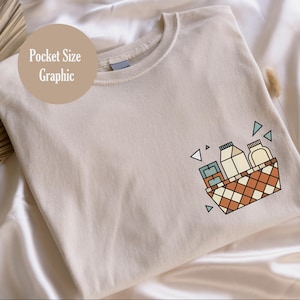 Shopping Basket T-Shirt For Shopper Shirt Geometric Carton Of Milk T-Shirt For Birthday Colourful Geometry Tee