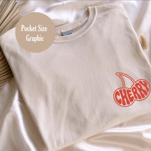 Cherry T-Shirt For Foodie, Abstract Fruit Shirt For Cherry Lover, Fruit Vintage T Shirt For Food Lover