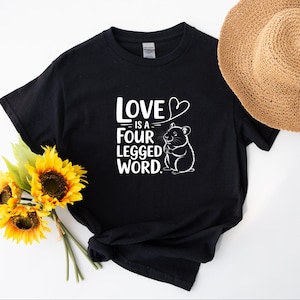 T-shirt hamster voor dierenliefhebber Schattig hamster-T-shirt voor hamsterliefhebber Eenvoudig dierenshirt voor haar