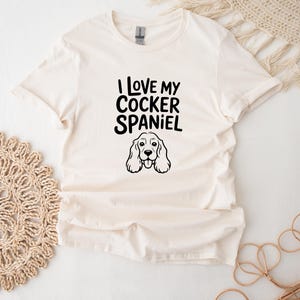 I Love My Cocker Spaniel T-Shirt For Dog Lovers Cocker Spaniel Graphic Tee For Dog Owners Animal Retro Top