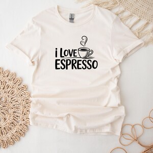 Espresso T-Shirt For Coffee Lovers I Love Espresso Shirt Retro Drink Tee Retro Espresso T Shirt