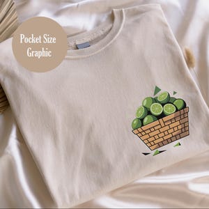 Lime Basket T-Shirt For Fruit Lover Shirt Geometric Lime Shirt For Birthday Colourful Geometry Tee