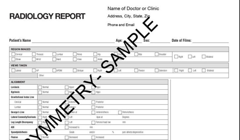 Editable and Fillable PDF Radiology X-ray Report - Etsy