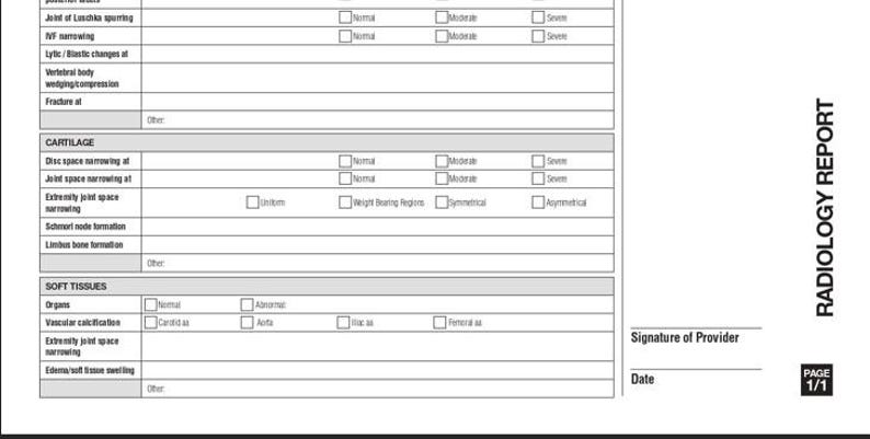 Editable and Fillable PDF Radiology X-ray Report - Etsy